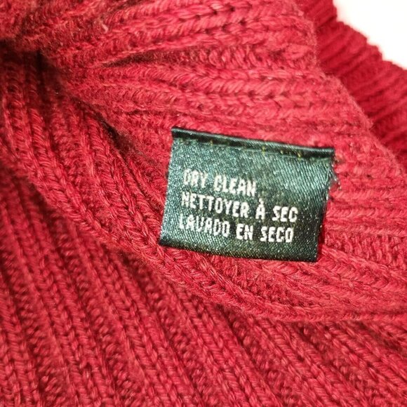 Lauren Ralph Lauren Silk & Linen Cable Knit Women Sweater Long Sleeve V Neck LG - Picture 4 of 7